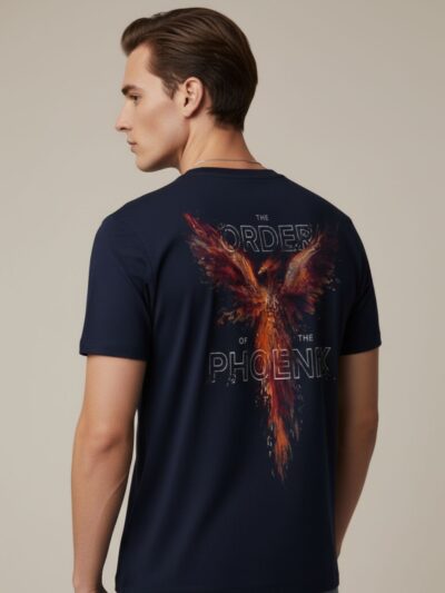 Harry Potter inspired blue regular fit t-shirt for men by Onita