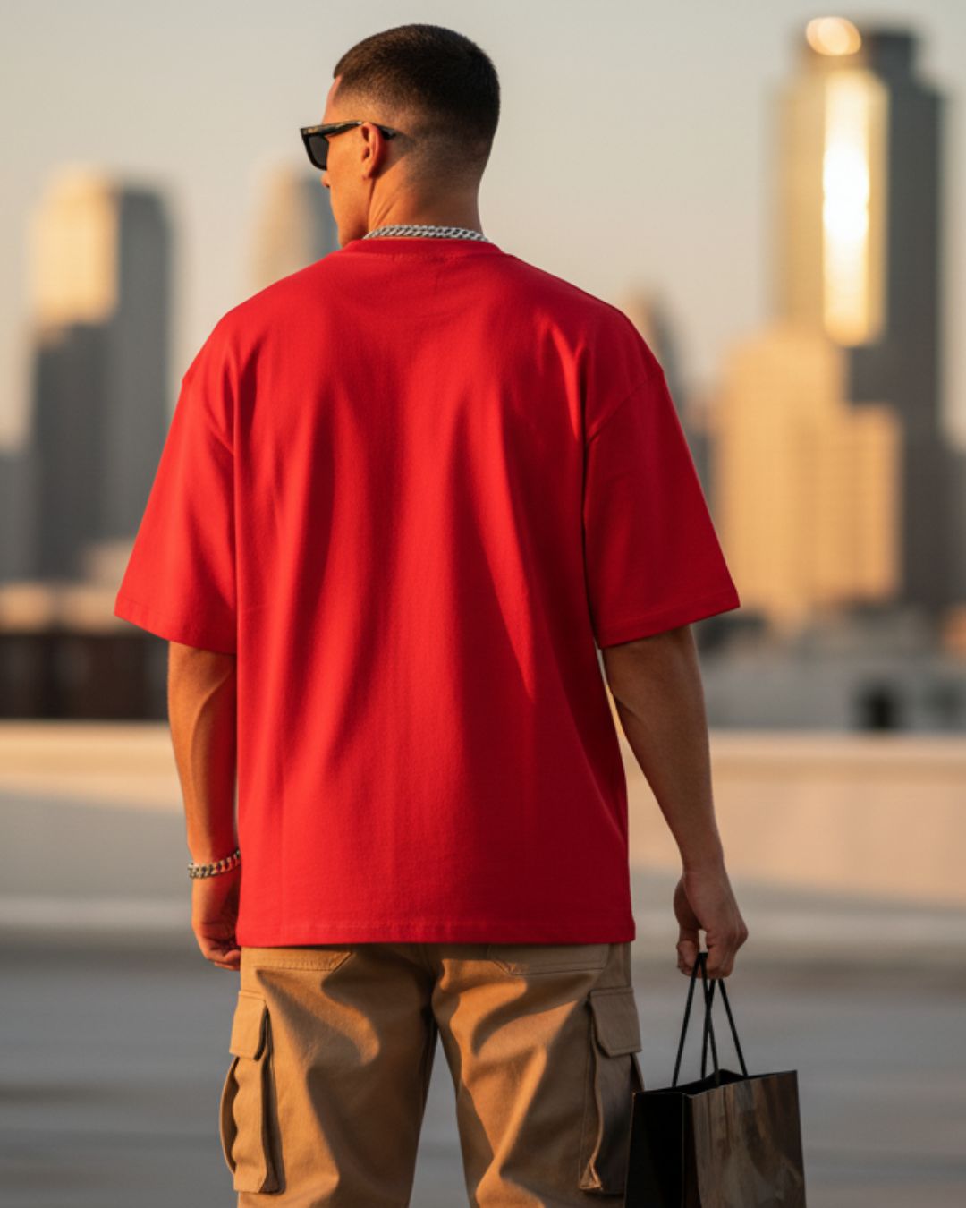 Onita Game Over red oversized printed t-shirt for men