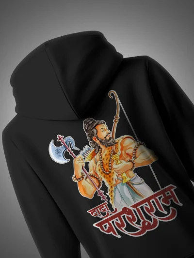 Onita Dada Parshuram printed unisex cotton hoodie with bold graphic design