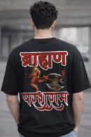 Oversized Parshuram t shirt with Brahman Parshuram warrior DTF print