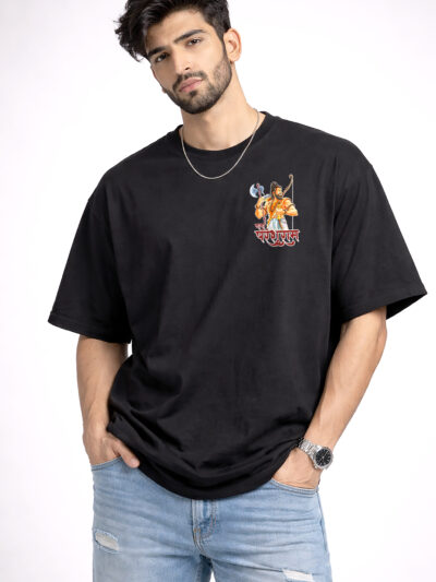 Dada Parshuram oversized t shirt with Brahman warrior DTF print