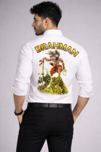 Brahman printed shirt with DTF design printing premium cotton fabric