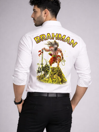 Brahman printed shirt with DTF design printing premium cotton fabric