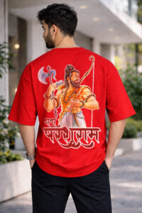Dada Parshuram oversized t shirt with Brahman warrior DTF print