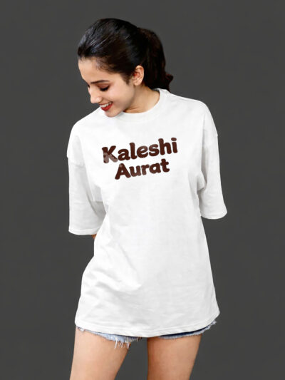 kaleshi aurat oversized t-shirt front and back print design